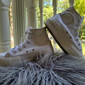 White platform converse